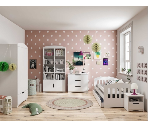 Łóżko classic 1 białe bez szuflady materac 160/80