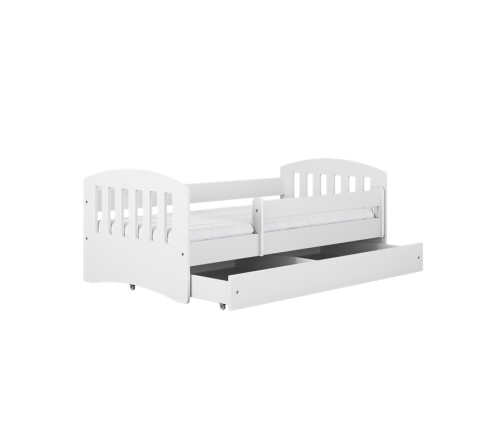 Łóżko classic 1 białe z szufladą materac 160/80