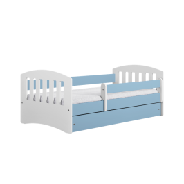 Łóżko classic 1 niebieskie z szufladą materac 160/80