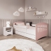 Bed classic 1 mix pale pink without drawer with mattress 140/80