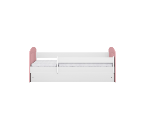 Bed classic 1 mix pale pink without drawer with mattress 140/80