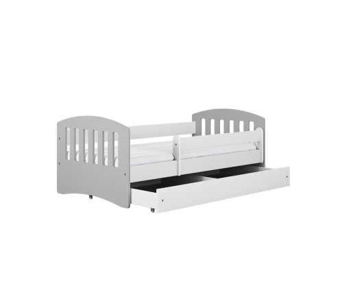 Łóżko classic 1 mix szare z szufladą materac 160/80