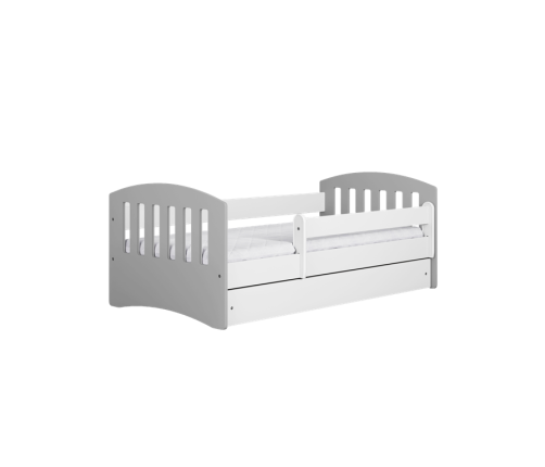 Łóżko classic 1 mix szare z szufladą materac 160/80