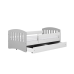 Łóżko classic 1 mix szare bez szuflady materac 180/80