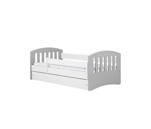 Łóżko classic 1 mix szare z szufladą materac 180/80
