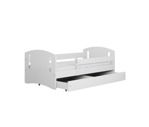 Łóżko classic 2 białe z szufladą materac 140/80