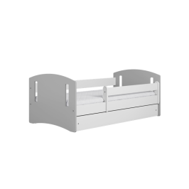 Łóżko classic 2 mix szare bez szuflady materac 140/80