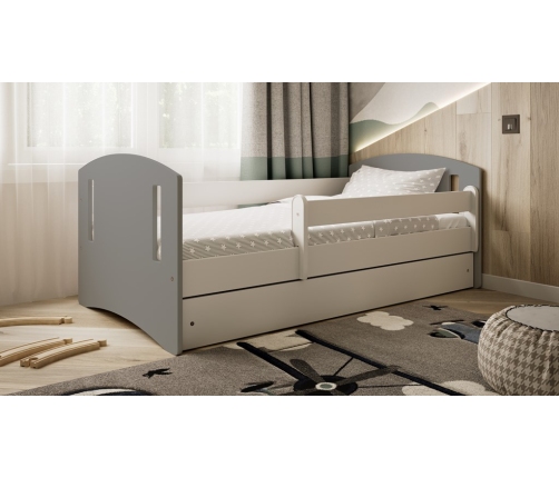 Łóżko classic 2 mix szare z szufladą materac 180/80