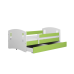Łóżko classic 2 zielone z szufladą materac 140/80
