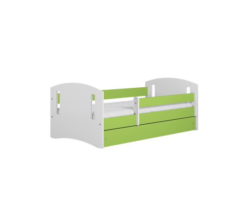 Łóżko classic 2 zielone bez szuflady materac 160/80