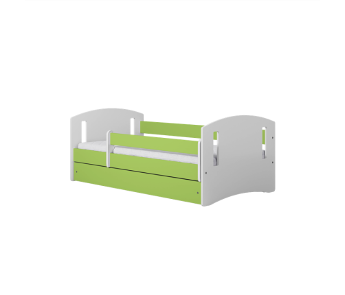 Łóżko classic 2 zielone z szufladą materac 160/80