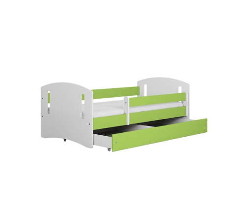 Łóżko classic 2 zielone z szufladą materac 160/80