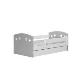 Bed Julia mix grey without drawer with mattress 160/80