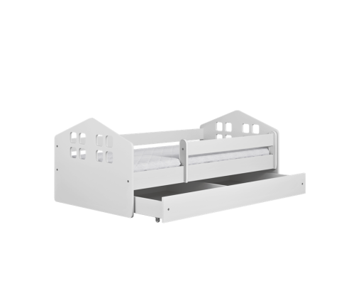 Łóżko Kacper białe bez szuflady materac 140/80