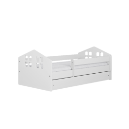 Łóżko Kacper białe bez szuflady materac 140/80