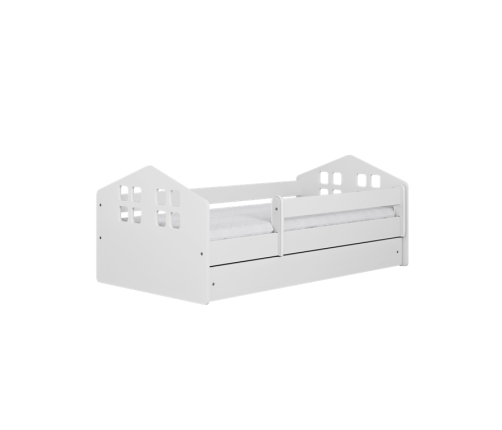 Łóżko Kacper białe bez szuflady materac 180/80