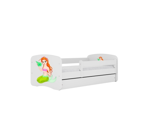 Bed babydreams white mermaid with drawer with mattress 160/80