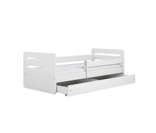 Łóżko tomi białe z szufladą materac 140/80