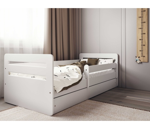 Łóżko tomi białe z szufladą materac 140/80