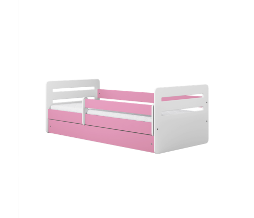 Łóżko tomi różowe bez szuflady materac 140/80