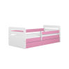 Łóżko tomi różowe bez szuflady materac 140/80