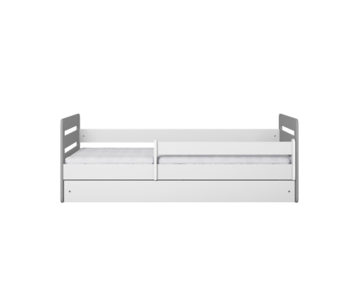 Łóżko tomi mix szare bez szuflady materac 140/80