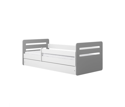 Łóżko tomi mix szare z szufladą materac 160/80