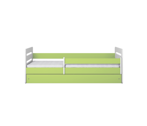 Łóżko tomi zielone z szufladą materac 160/80