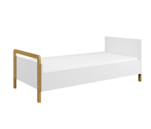 Bērnu gulta Victor White bez izvelkamās atvilktnes ar matraci 180x80