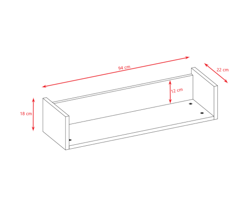 Wall shelf Victor white