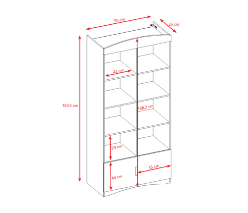 Regał podwójny classic