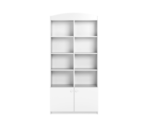 Regał podwójny zamknięty biały