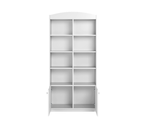 Regał podwójny zamknięty biały