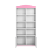 Regał podwójny zamknięty różowy