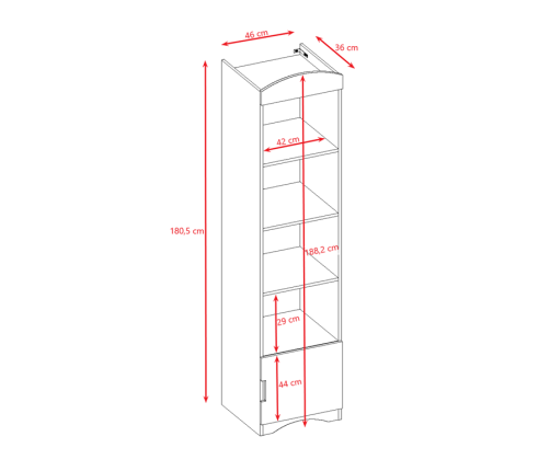 Regał pojedynczy classic