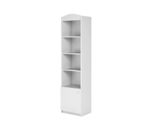 Regał pojedynczy zamknięty biały