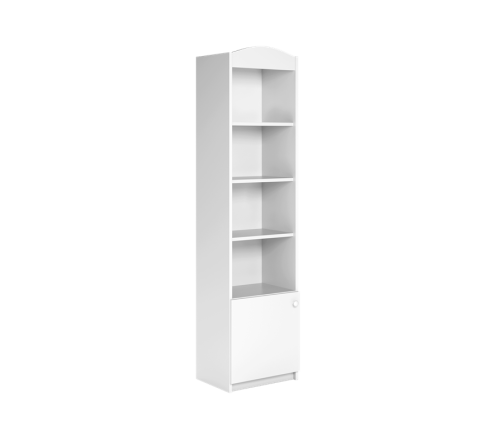 Regał pojedynczy zamknięty biały