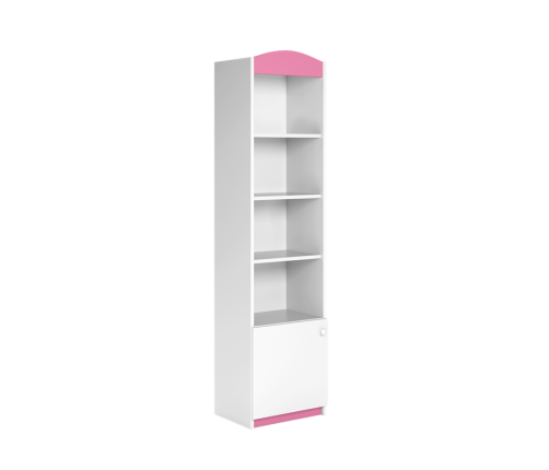 Regał pojedynczy zamknięty różowy