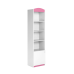 Regał pojedynczy zamknięty różowy