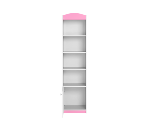 Regał pojedynczy zamknięty różowy