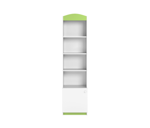 Regał pojedynczy zamknięty zielony
