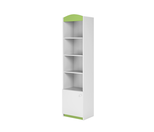 Regał pojedynczy zamknięty zielony