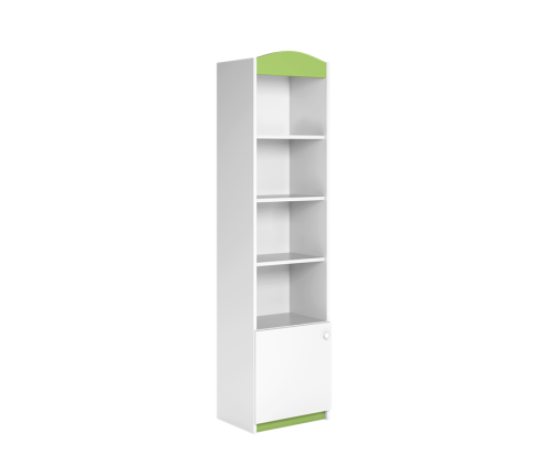 Regał pojedynczy zamknięty zielony