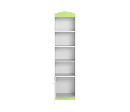 Regał pojedynczy zamknięty zielony