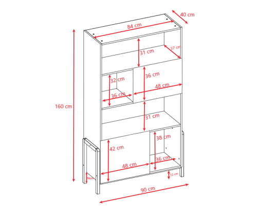 Regał Victor biały