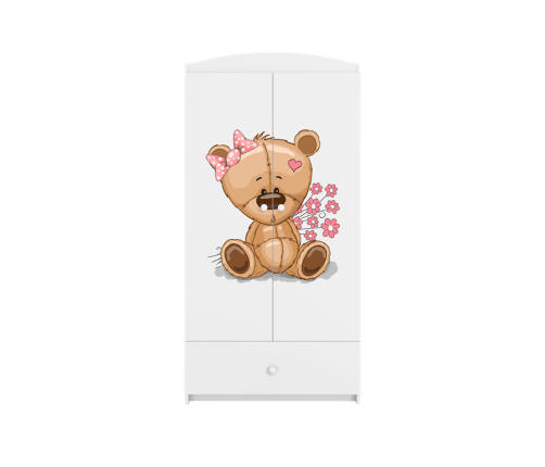 Szafa babydreams biała miś kwiatki