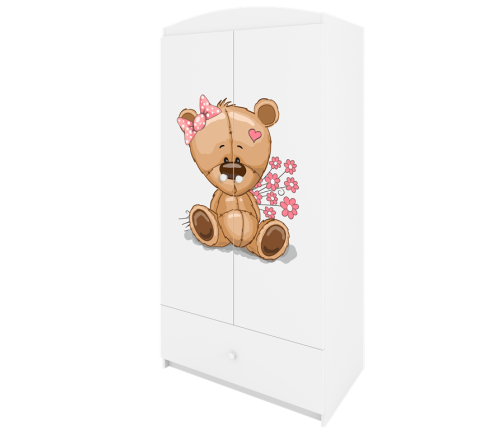 Szafa babydreams biała miś kwiatki