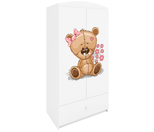 Szafa babydreams biała miś kwiatki