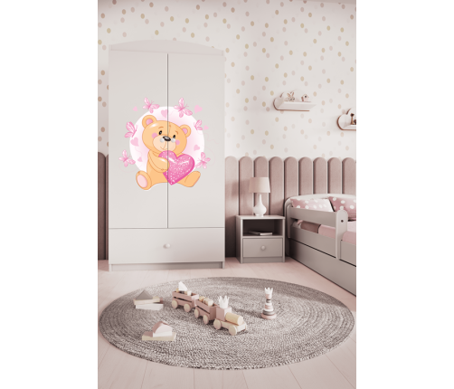 Szafa babydreams biała miś motylki