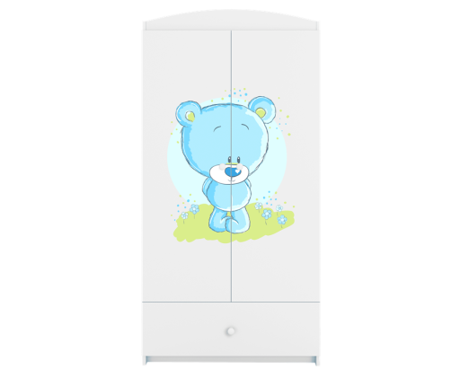 Szafa babydreams biała niebieski miś